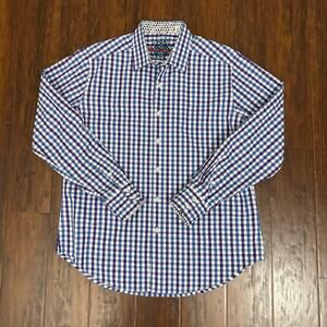 ROBERT GRAHAM Shirt Multicolor Gingham Plaid Button Up LS Preppy Western